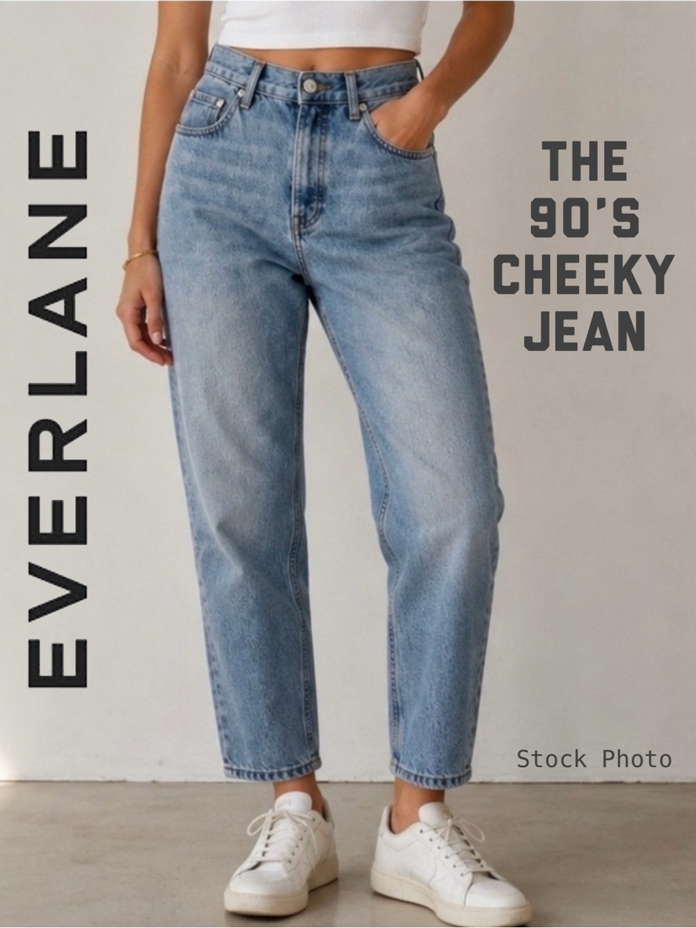 EVERLANE 90’s Cheeky Jean Organic Cotton High-Rise Straight Leg Button-fly (29)